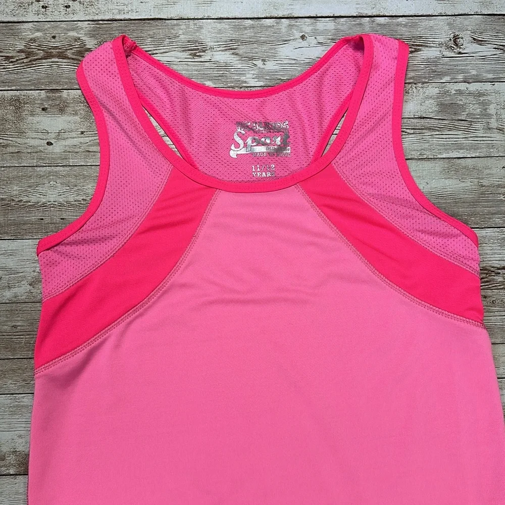 Champion Girls Athletic Shorts & Tank Top Bundle sz 10-12 Track Pink Purple